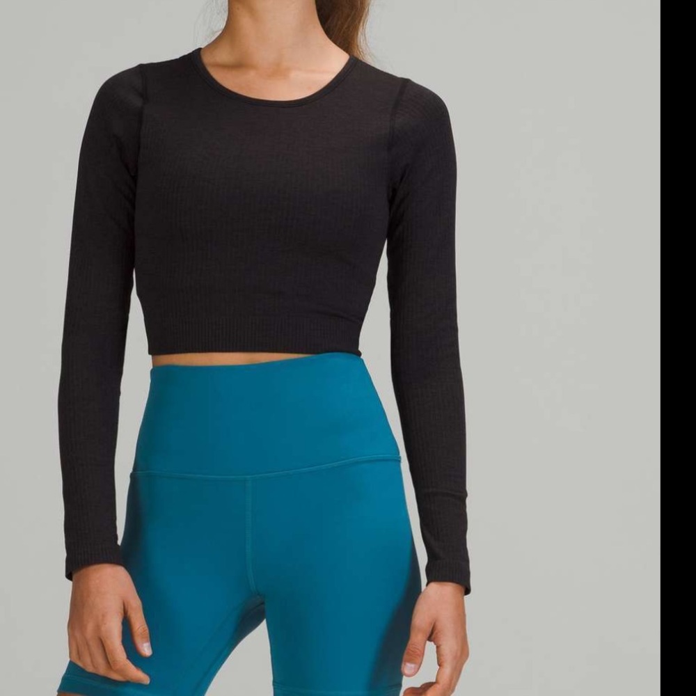 lululemon black ebb to street long sleeve
